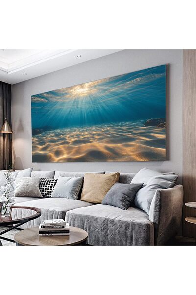 ALAYRA International لوحة جدارية كبيرة من القماش لغرفة النوم 60 × 120 سم - دي...