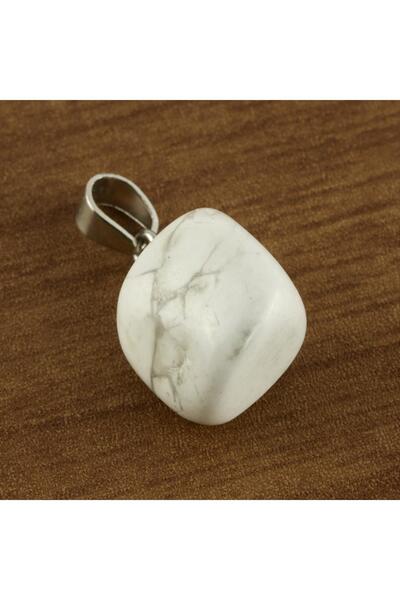 ZERO LAND 1615539749 حجر هافليت الطبيعي (223955) قلادة - أبيض