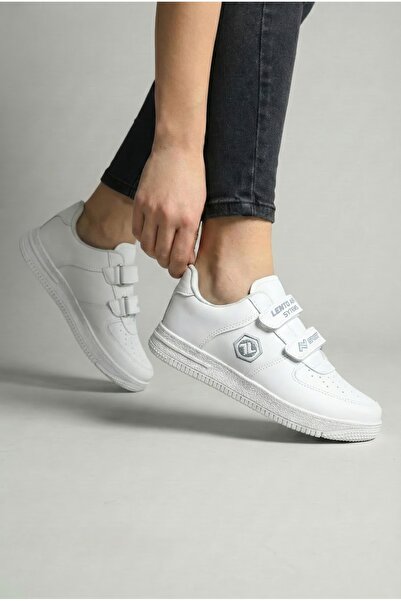 Lento UNİSEX BEYAZ BUZ ÇOCUK CIRTLI SPOR AYAKKABI