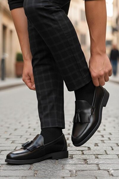 Mehmet Mete 2208 Clas Відкриті шкіряні черевики з натуральної шкіри Loafer Чоловічі черевики