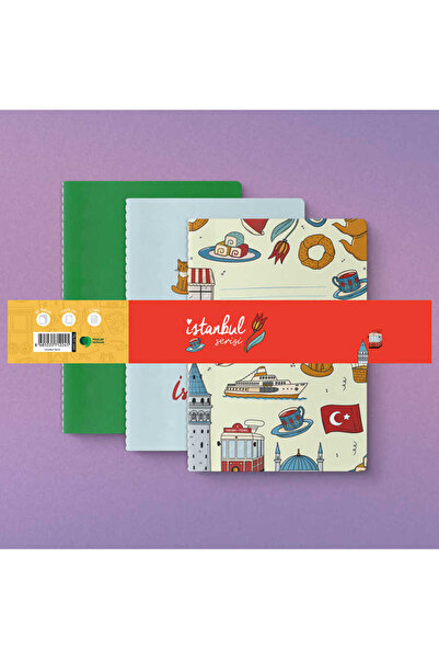 Yeşilay İstanbul Serisi 3lü Defter Seti