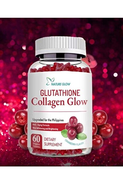 NATUREGLOW علكة ناتشر جلو الطبيعية لتفتيح البشرة، غنية بالكولاجين والتوت البري مع الجلوتاثيون والفيتامينات