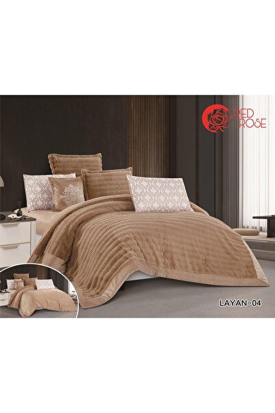 REDRESS Single and a half winter bedspread set with exclusive Tamim design, made of soft velvet, 4 pieces, size 170*220cm