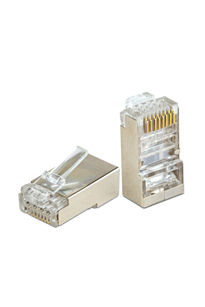 Alista Home Set 100 bucati Mufa RJ45 FTP CAT6 Pass-Through - 8P8C Metalica