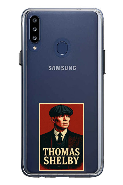 TechTree حافظة سيليكون متوافقة مع هاتف سامسونج جالاكسي A20S من توماس شيلبي مطبوع