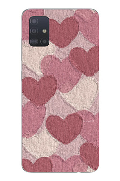 TechTree حافظة سيليكون متوافقة مع هاتف سامسونج جالاكسي A51 باللون الوردي البا...