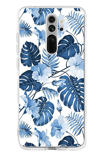 TechTree حافظة سيليكون مطبوع متوافقة مع هاتف Redmi Note 8 Pro بنمط أوراق الشج...