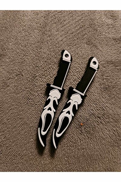 ADA 3D Scream Ghostface Çığlık Korku Temalı Bıçak Küpe Çifti - Gotik Estetik ...