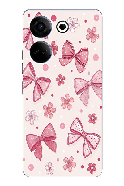 TechTree حافظة سيليكون متوافقة مع هاتف Tecno Camon 20-20 PRO، بتصميم فيونكة و...