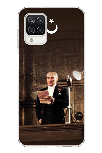 TechTree حافظة سيليكون متوافقة مع هاتف سامسونج جالاكسي A12-M12، خطاب أتاتورك ...