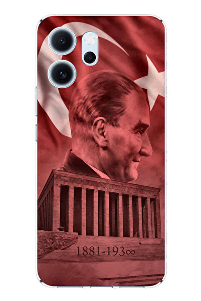 TechTree حافظة سيليكون متوافقة مع OPPO Reno 14F تحمل صورة أتاتورك وانيماتيكاب...