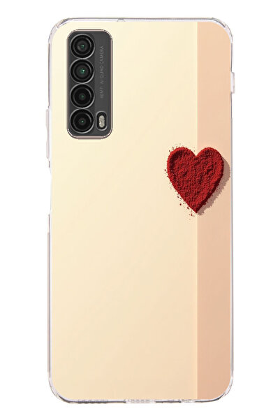 TechTree حافظة سيليكون متوافقة مع هاتف هواوي بي سمارت 2021 باللون الأحمر على ...