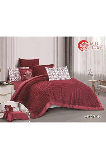 REDRESS Single and a half winter bedspread set with exclusive Tamim design, made of soft velvet, 4 pieces, size 170*220cm
