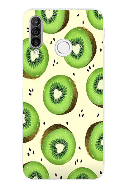 TechTree حافظة سيليكون متوافقة مع هاتف هواوي P30 لايت على شكل شرائح الأفوكادو...