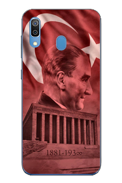 TechTree حافظة سيليكون متوافقة مع هاتف سامسونج جالاكسي A20-A30 تحمل صورة أتات...