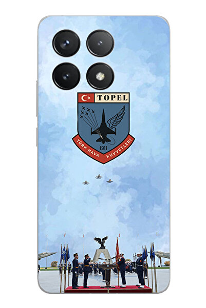 TechTree حافظة سيليكون متوافقة مع القوات الجوية التركية مطبوع لهاتف POCO F6 PRO