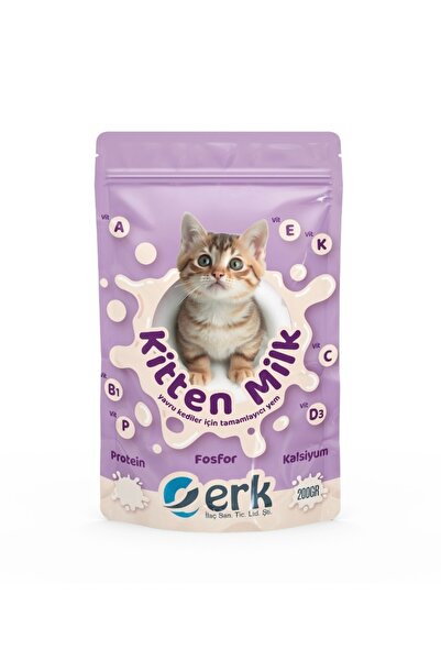 Milk Kitten 200gr Yavru Kediler ve Köpekler için Tamamlayıcı Yem Süttozu