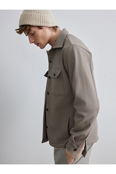 LC Waikiki RMZ GİYİM ΠΡΟΣΦΟΡΕΣ ΤΕΛΟΥΣ ΣΕΖΟΝ Μπεζ ανδρικό πουκάμισο-τζάκετ με ...