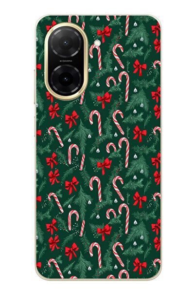 TechTree حافظة سيليكون متوافقة مع Redmi A5 لشجرة الصنوبر وعصا الحلوى مطبوع