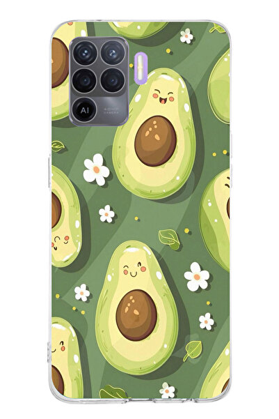 TechTree حافظة سيليكون متوافقة مع هاتف OPPO Reno 5 Lite باللون الأخضر اللطيف ...