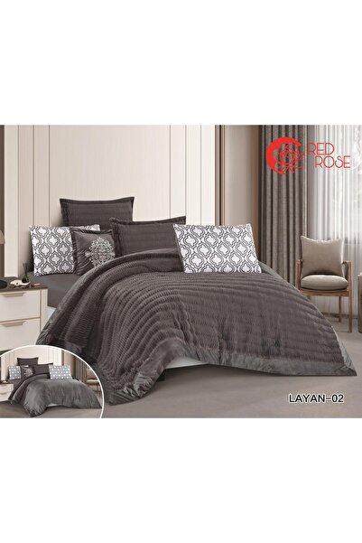 REDRESS Single and a half winter bedspread set with exclusive Tamim design, made of soft velvet, 4 pieces, size 170*220cm