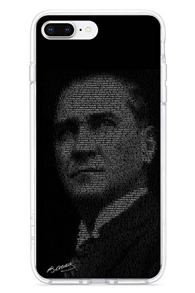 TechTree حافظة سيليكون متوافقة مع هاتف iPhone 7 PLUS-8 PLUS مكتوب عليها صورة ...