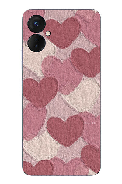 TechTree حافظة سيليكون مطبوع متوافقة مع هاتف Tecno Spark 9 Pro مع لون وردي با...