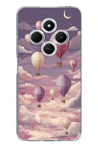 TechTree حافظة سيليكون متوافقة مع هاتف Redmi 14C باللون الأرجواني السماوي وال...