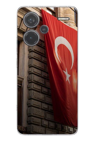 TechTree حافظة سيليكون متوافقة مع هاتف Redmi Note 13 PRO PLUS على شكل العلم ا...