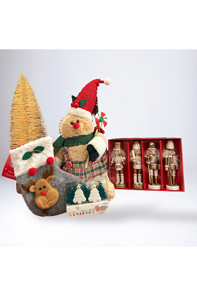 Universul Jucăriilor Set Decorațiuni Crăciun Elegant – Urs Moș Crăciun, Brad ...