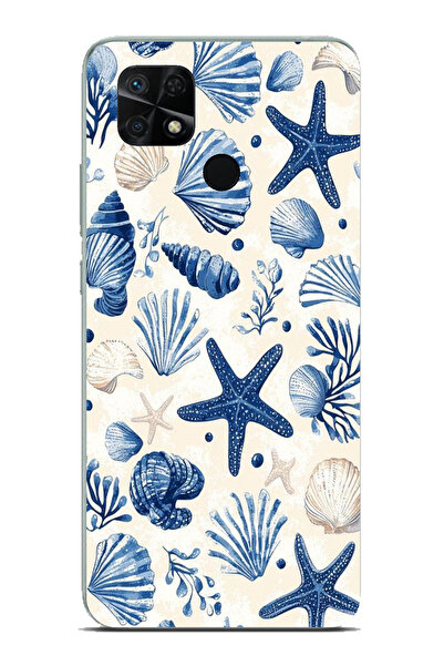 TechTree حافظة سيليكون مطبوع متوافقة مع هاتف Redmi 10C - POCO C40 بنمط صدفة ا...