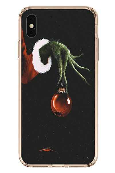 TechTree حافظة سيليكون متوافقة مع هاتف iPhone XS MAX باللون الأخضر وكرة رأس ا...