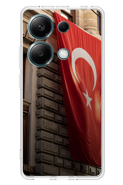 TechTree حافظة سيليكون متوافقة مع هاتف Redmi Note 13 PRO 4G على شكل العلم الت...
