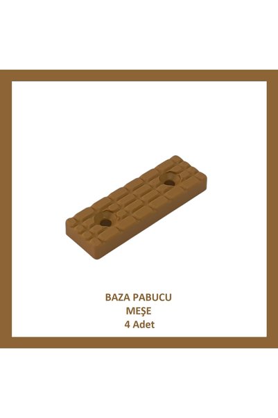 Adilon Picior de bază, Picior din plastic tip pană, Stejar (4 bucăți)