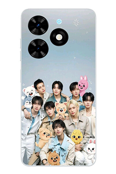 TechTree حافظة سيليكون مطبوع متوافقة مع Tecno Spark 20-20C تحمل طابع فرقة K-P...