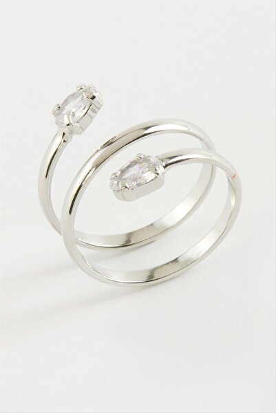 ZERO LAND خاتم من حجر الزركون البيضاوي من DS-DERIN - أصفر