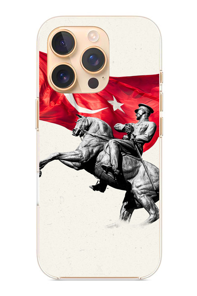 TechTree حافظة سيليكون متوافقة مع هاتف iPhone 16 PRO بتفاصيل تذكارية لأتاتورك...