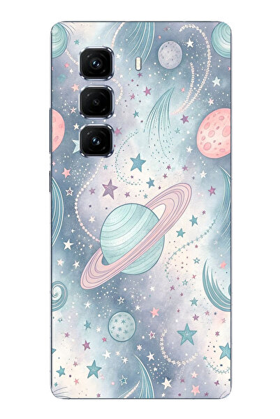 TechTree حافظة سيليكون ناعمة متوافقة مع Infinix Hot 50 PRO PLUS+ بلون كواكب م...