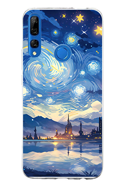 TechTree حافظة سيليكون متوافقة مع هاتف Honor 9X بتصميم السماء المرصعة بالنجوم...