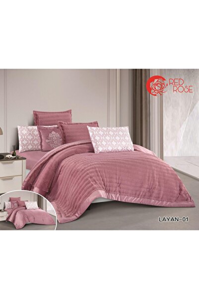 REDRESS Single and a half winter bedspread set with exclusive Tamim design, made of soft velvet, 4 pieces, size 170*220cm