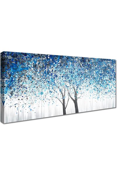 ALAYRA International لوحة جدارية كبيرة من القماش لغرفة النوم 60 × 120 سم - دي...