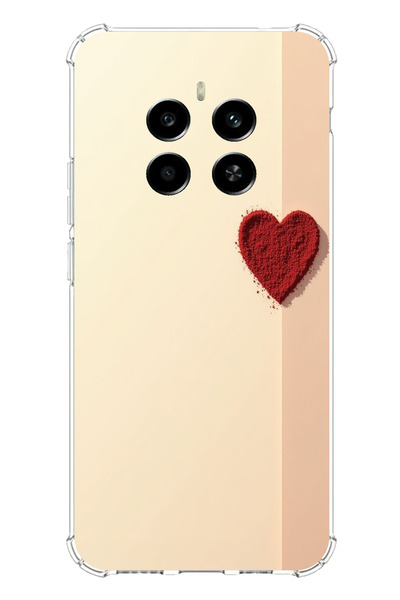 TechTree حافظة سيليكون متوافقة مع هاتف Realme 12 4G-12 بلس باللون الأحمر على ...