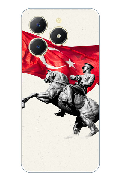 TechTree حافظة سيليكون متوافقة مع هاتف Realme C61 من Honor Memorial بتفاصيل أ...