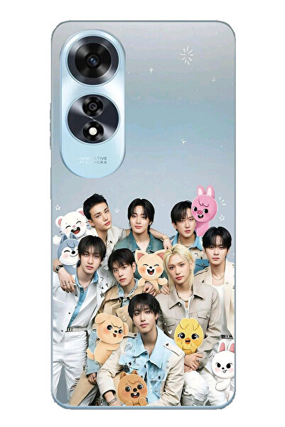 TechTree حافظة سيليكون مطبوع متوافقة مع هاتف اوبو A60 بتصميم فرقة كيبوب للأطف...