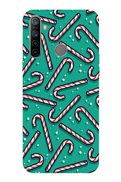 TechTree حافظة سيليكون مطبوع متوافقة مع هاتف Realme 5i - 6i - C3 مزودة بحلوى ...