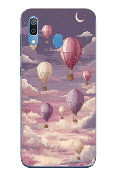 TechTree حافظة سيليكون متوافقة مع هاتف سامسونج جالاكسي A20-A30 باللون الأرجوا...