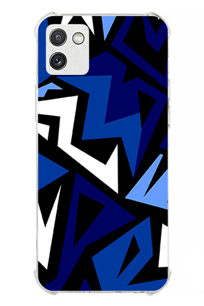 TechTree حافظة سيليكون متوافقة مع هاتف سامسونج جالاكسي A03 باللون الأزرق الهن...