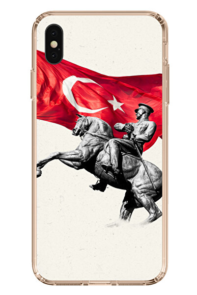 TechTree حافظة سيليكون متوافقة مع هاتف iPhone XS MAX بتفاصيل تذكارية لأتاتورك...