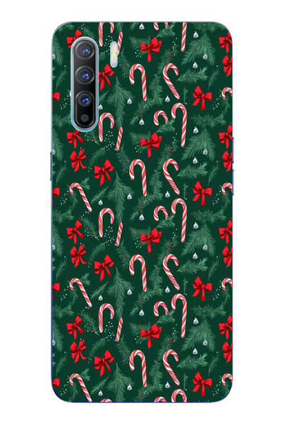 TechTree حافظة سيليكون متوافقة مع هاتف اوبو رينو 3-A91 على شكل شجرة الصنوبر و...