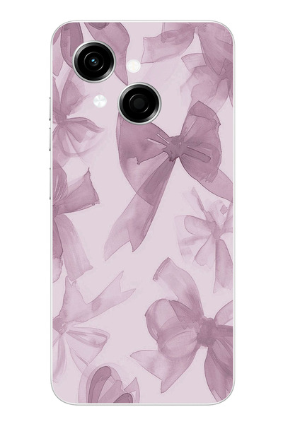 TechTree حافظة سيليكون متوافقة مع Tecno Spark GO 1 باللون البنفسجي مطبوع